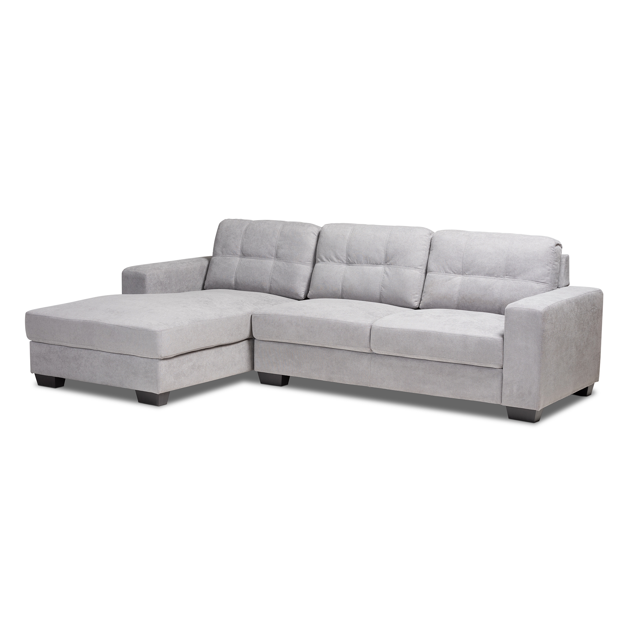 Baxton studio agnew contemporary microfiber right facing sectional deals sofa